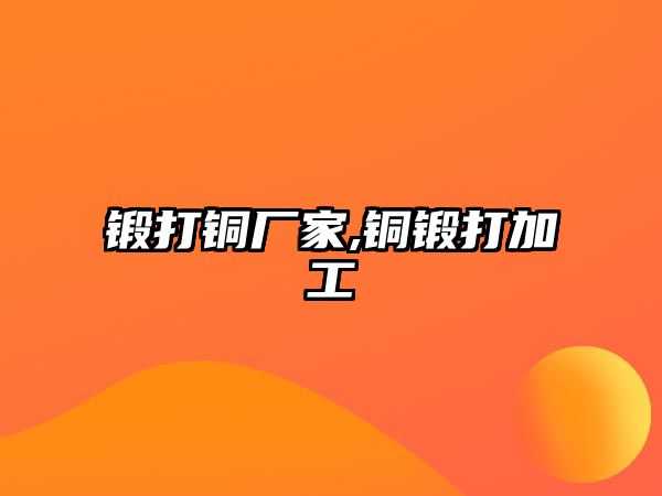 鍛打銅廠家,銅鍛打加工