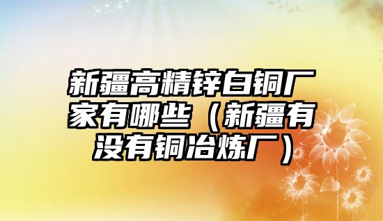 新疆高精鋅白銅廠家有哪些（新疆有沒(méi)有銅冶煉廠）