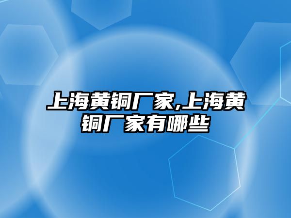 上海黃銅廠家,上海黃銅廠家有哪些