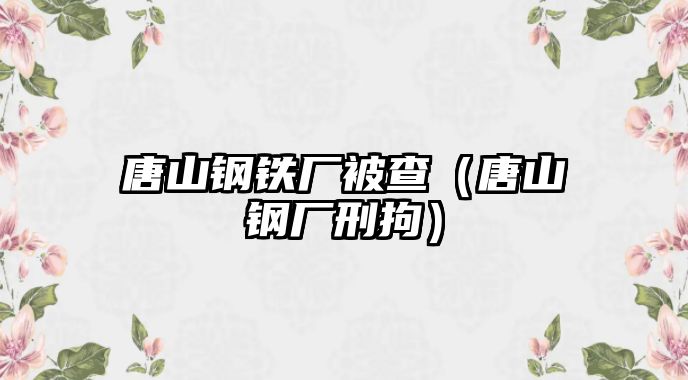 唐山鋼鐵廠被查（唐山鋼廠刑拘）