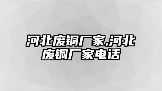 河北廢銅廠家,河北廢銅廠家電話