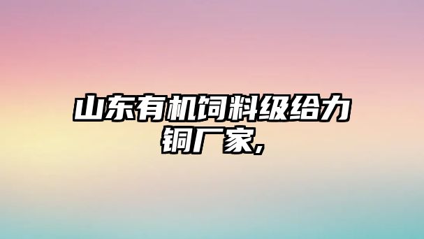 山東有機飼料級給力銅廠家,