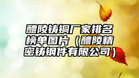 醴陵鑄銅廠家排名榜單圖片（醴陵精密鑄鋼件有限公司）