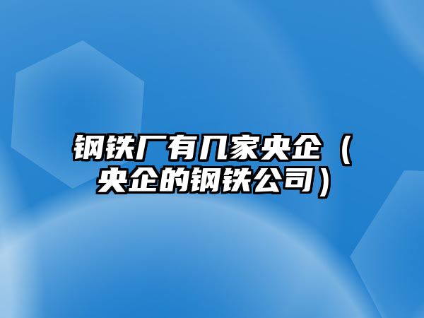 鋼鐵廠有幾家央企（央企的鋼鐵公司）