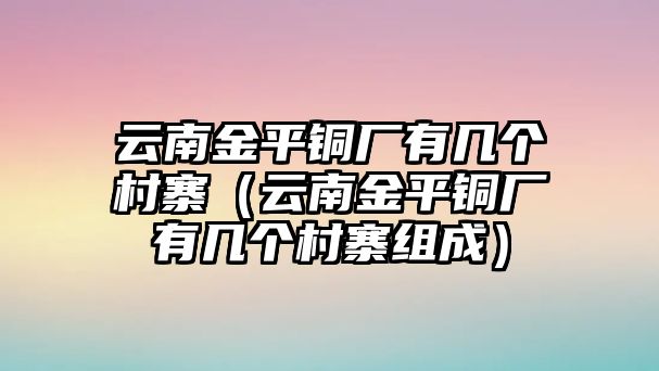 云南金平銅廠有幾個村寨（云南金平銅廠有幾個村寨組成）