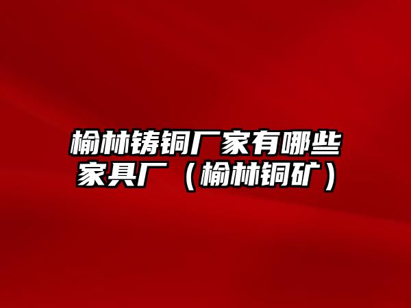 榆林鑄銅廠家有哪些家具廠（榆林銅礦）