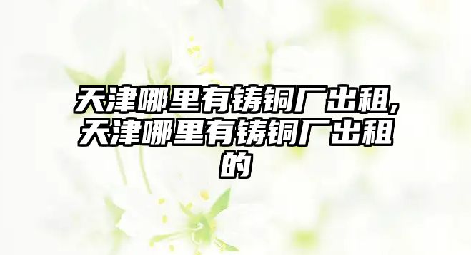 天津哪里有鑄銅廠(chǎng)出租,天津哪里有鑄銅廠(chǎng)出租的