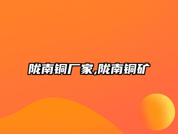 隴南銅廠家,隴南銅礦