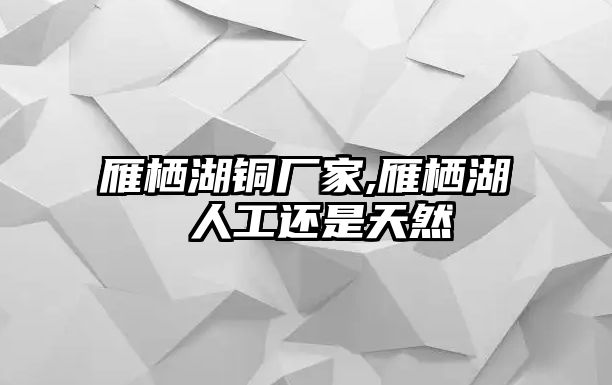 雁棲湖銅廠家,雁棲湖 人工還是天然