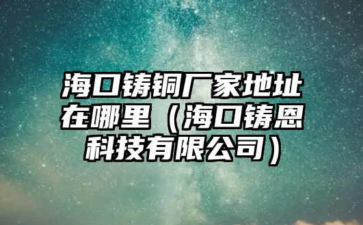 ?？阼T銅廠家地址在哪里（海口鑄恩科技有限公司）