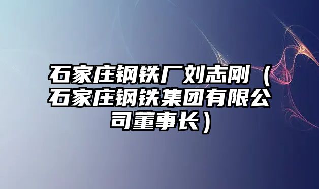 石家莊鋼鐵廠劉志剛（石家莊鋼鐵集團(tuán)有限公司董事長(zhǎng)）