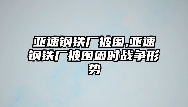 亞速鋼鐵廠被圍,亞速鋼鐵廠被圍困時(shí)戰(zhàn)爭(zhēng)形勢(shì)