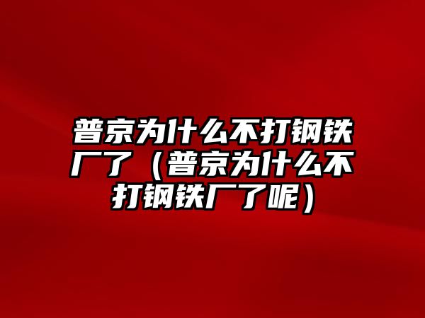 普京為什么不打鋼鐵廠了（普京為什么不打鋼鐵廠了呢）