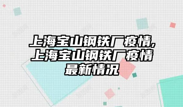 上海寶山鋼鐵廠疫情,上海寶山鋼鐵廠疫情最新情況