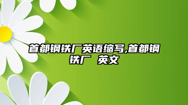 首都鋼鐵廠英語縮寫,首都鋼鐵廠 英文