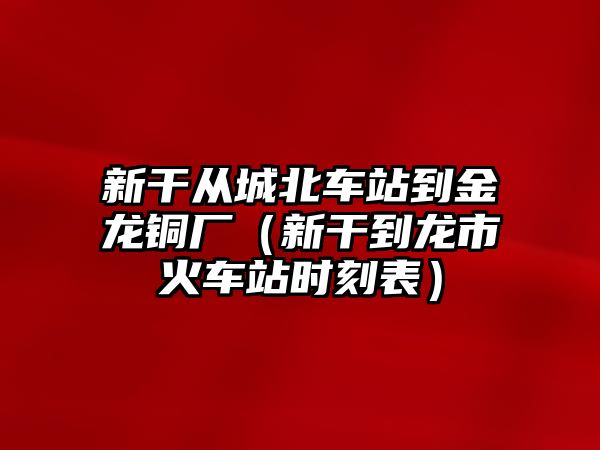 新干從城北車站到金龍銅廠（新干到龍市火車站時(shí)刻表）