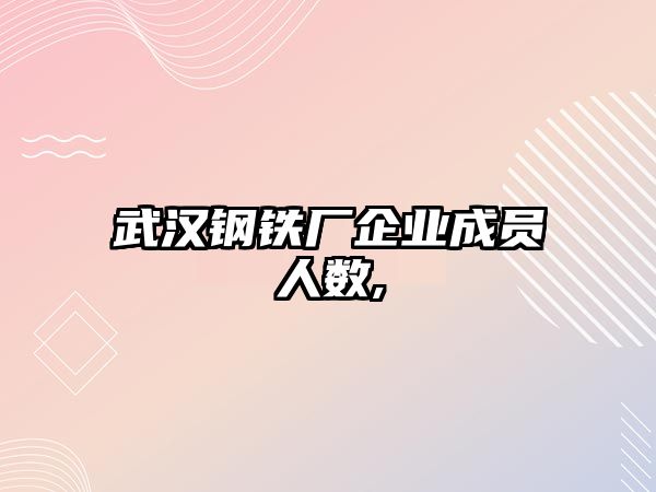 武漢鋼鐵廠企業(yè)成員人數(shù),