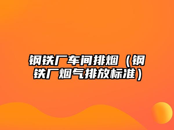 鋼鐵廠車間排煙（鋼鐵廠煙氣排放標(biāo)準(zhǔn)）