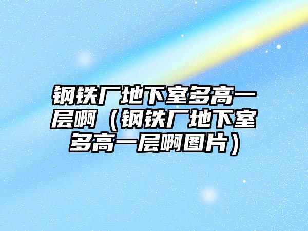 鋼鐵廠地下室多高一層?。ㄤ撹F廠地下室多高一層啊圖片）