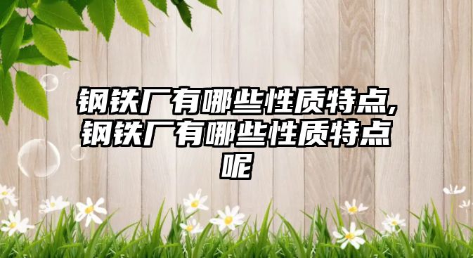 鋼鐵廠有哪些性質(zhì)特點(diǎn),鋼鐵廠有哪些性質(zhì)特點(diǎn)呢