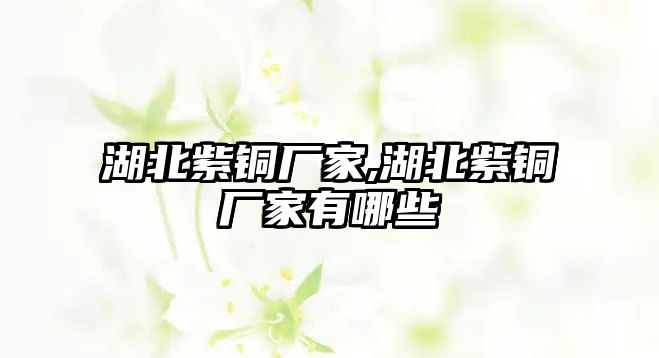 湖北紫銅廠家,湖北紫銅廠家有哪些