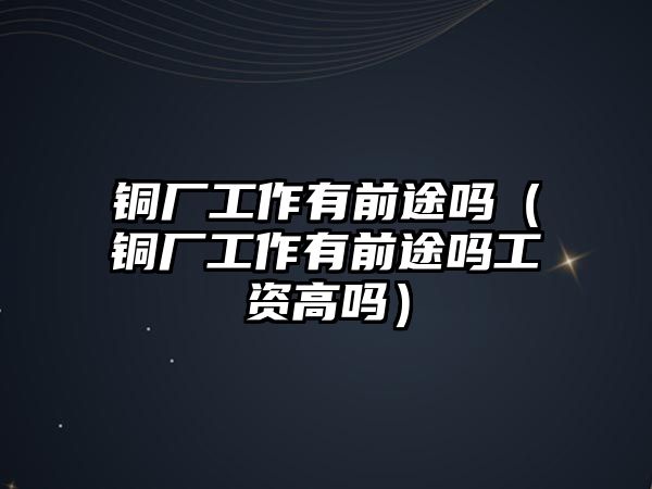 銅廠工作有前途嗎（銅廠工作有前途嗎工資高嗎）