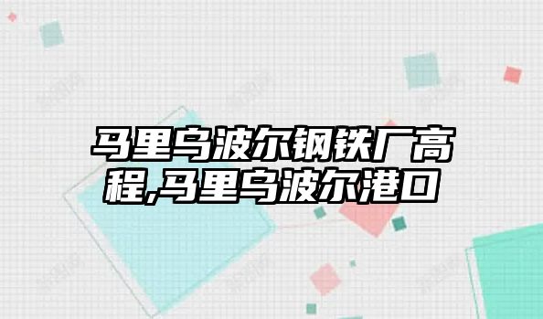 馬里烏波爾鋼鐵廠高程,馬里烏波爾港口