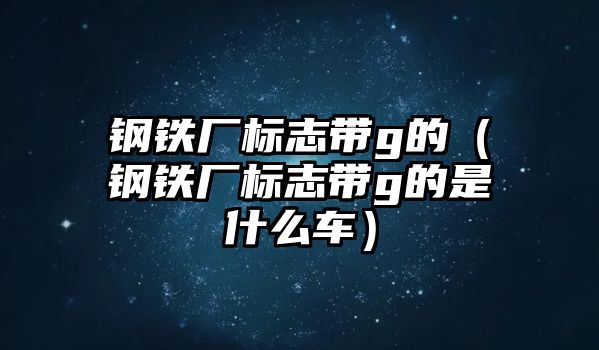 鋼鐵廠標(biāo)志帶g的（鋼鐵廠標(biāo)志帶g的是什么車）