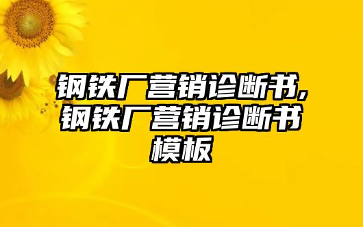 鋼鐵廠營銷診斷書,鋼鐵廠營銷診斷書模板