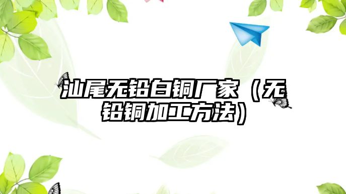 汕尾無鉛白銅廠家（無鉛銅加工方法）