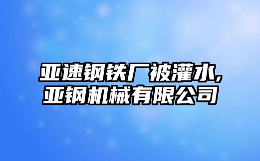 亞速鋼鐵廠被灌水,亞鋼機械有限公司