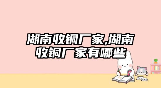 湖南收銅廠家,湖南收銅廠家有哪些