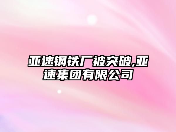 亞速鋼鐵廠被突破,亞速集團有限公司