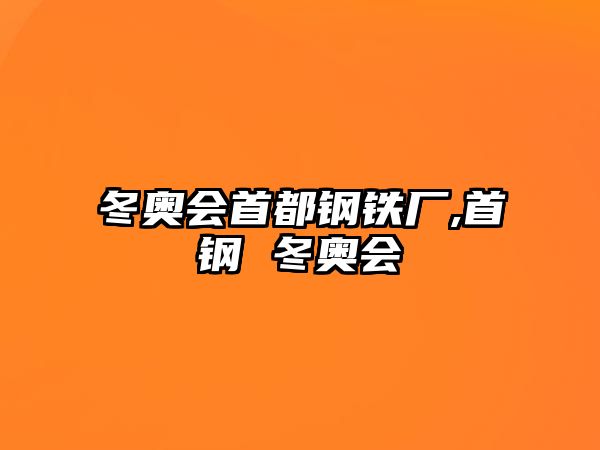 冬奧會首都鋼鐵廠,首鋼 冬奧會