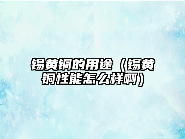 錫黃銅的用途（錫黃銅性能怎么樣?。? class=