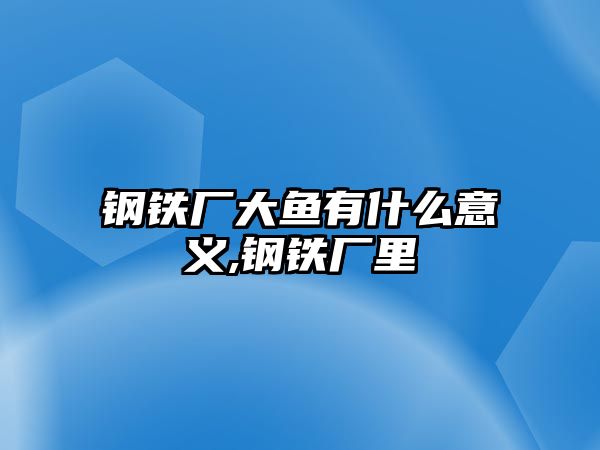 鋼鐵廠大魚(yú)有什么意義,鋼鐵廠里