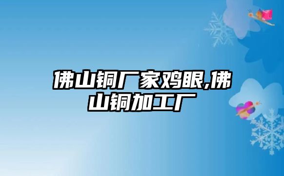 佛山銅廠家雞眼,佛山銅加工廠