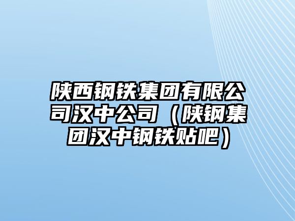 陜西鋼鐵集團(tuán)有限公司漢中公司（陜鋼集團(tuán)漢中鋼鐵貼吧）