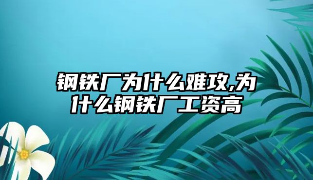 鋼鐵廠為什么難攻,為什么鋼鐵廠工資高