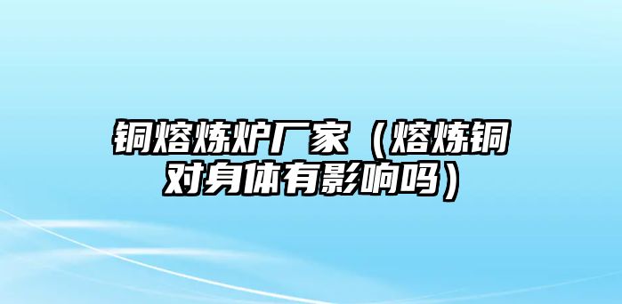 銅熔煉爐廠家（熔煉銅對身體有影響嗎）