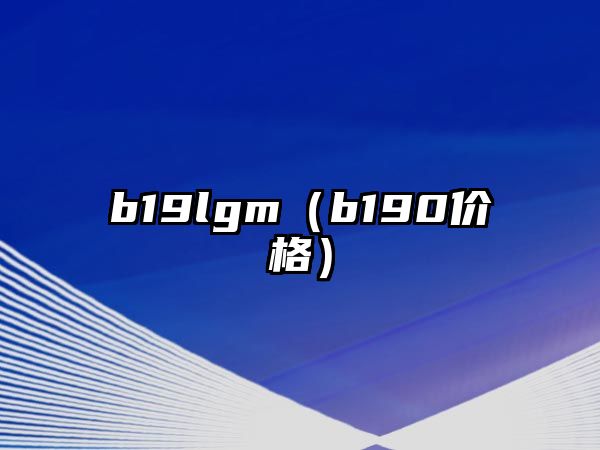 b19lgm（b190價格）