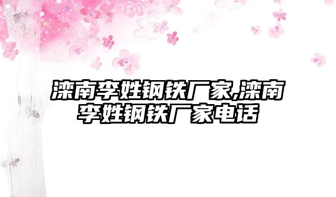 灤南李姓鋼鐵廠家,灤南李姓鋼鐵廠家電話