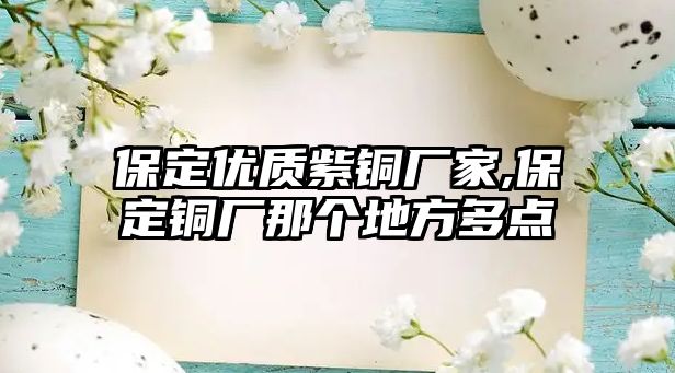 保定優(yōu)質(zhì)紫銅廠家,保定銅廠那個(gè)地方多點(diǎn)