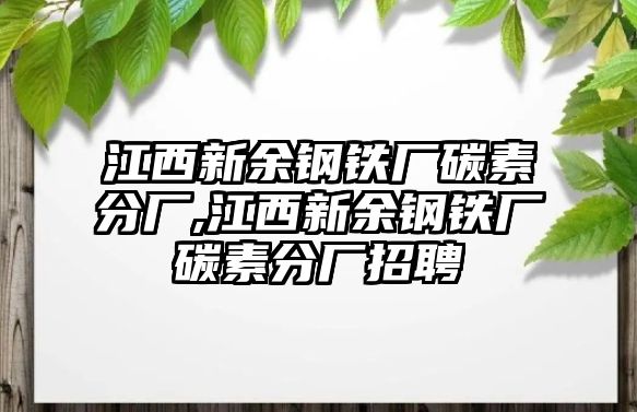 江西新余鋼鐵廠碳素分廠,江西新余鋼鐵廠碳素分廠招聘