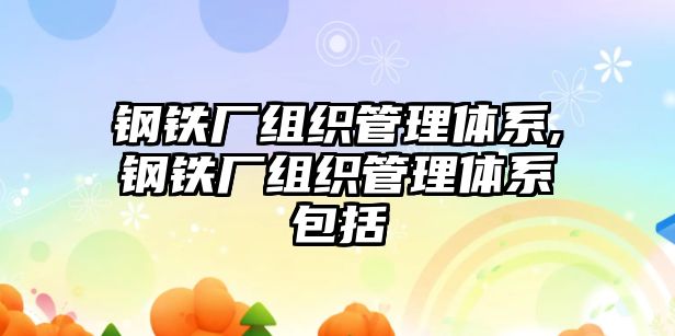 鋼鐵廠組織管理體系,鋼鐵廠組織管理體系包括