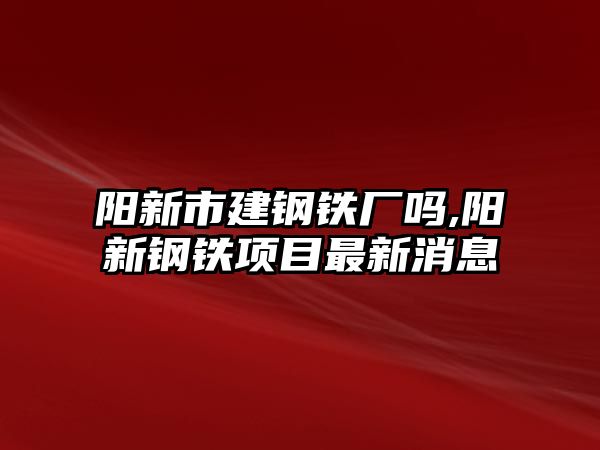 陽新市建鋼鐵廠嗎,陽新鋼鐵項目最新消息