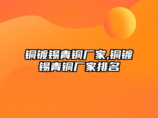 銅鍍錫青銅廠家,銅鍍錫青銅廠家排名