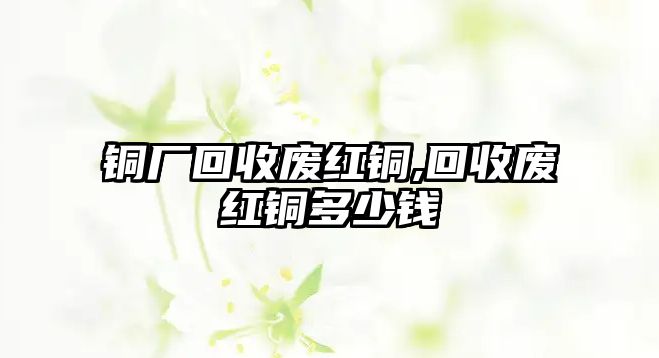 銅廠回收廢紅銅,回收廢紅銅多少錢