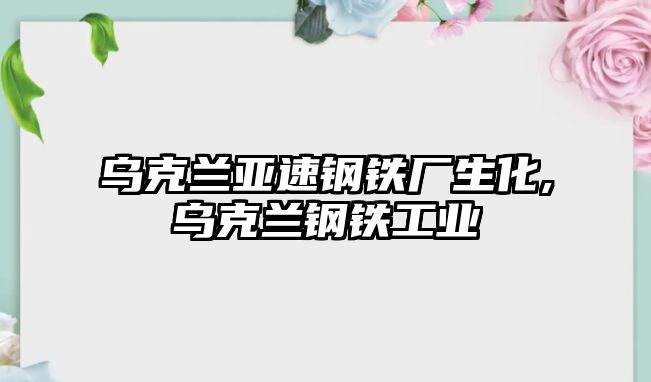 烏克蘭亞速鋼鐵廠生化,烏克蘭鋼鐵工業(yè)