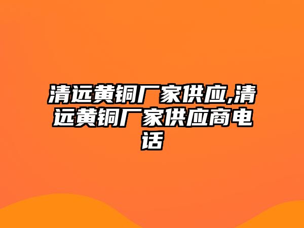 清遠(yuǎn)黃銅廠家供應(yīng),清遠(yuǎn)黃銅廠家供應(yīng)商電話